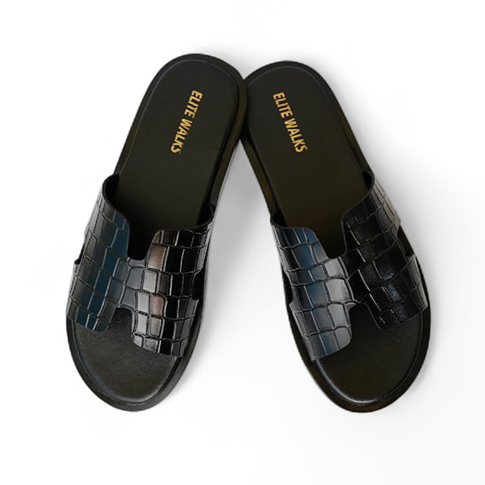 COMFAURA  Luxe – Croc Black